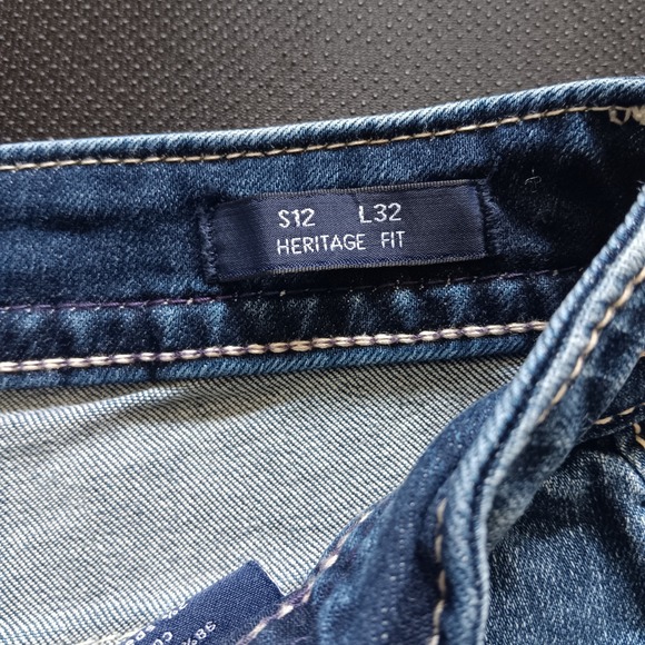 Vigoss Skinny Jeans Womens 12 Blue Excellent Heritage Fit Sequin Flap Pocket - Picture 5 of 11